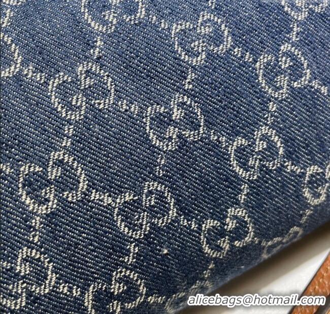 Famous Brand Gucci Ophidia GG Denim Mini Bag 517350 Blue 2024