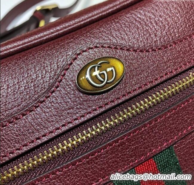 Good Product Gucci Ophidia Leather Mini Bag 517350 Burgundy 2024