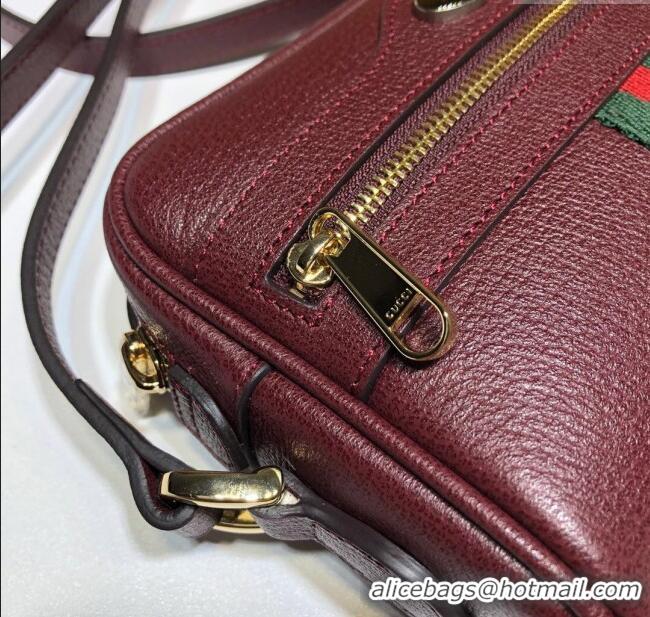 Good Product Gucci Ophidia Leather Mini Bag 517350 Burgundy 2024