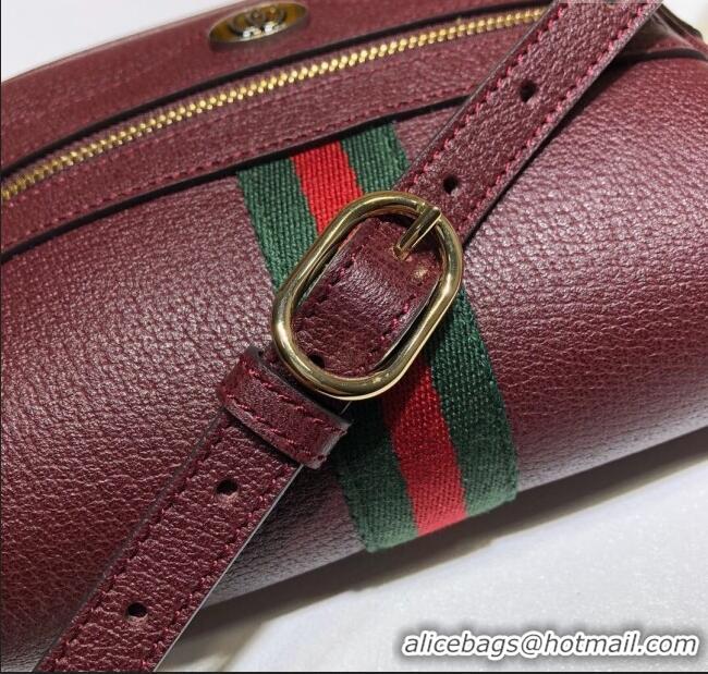 Good Product Gucci Ophidia Leather Mini Bag 517350 Burgundy 2024