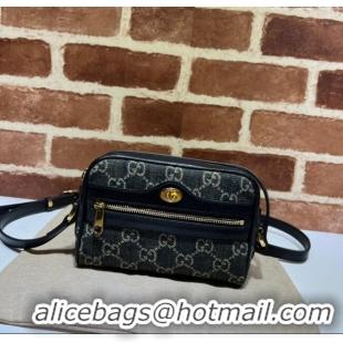Top Grade Gucci Ophidia GG Denim Mini Bag 517350 Black 2024