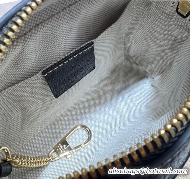 Top Grade Gucci Ophidia GG Denim Mini Bag 517350 Black 2024