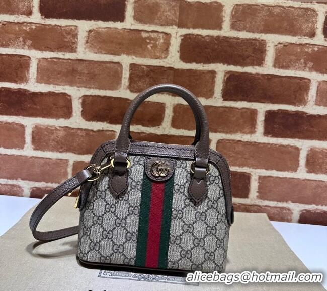 Top Grade Gucci Ophidia GG Canvas Mini Top handle Bag 772216 Brown 2024
