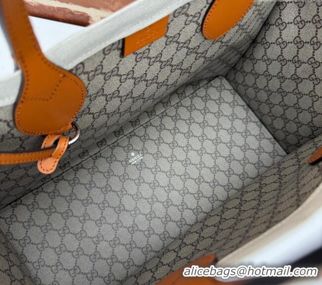 Best Price Gucci Canvas Medium Tote bag with Gucci Print 772176 Beige/Brown 2024