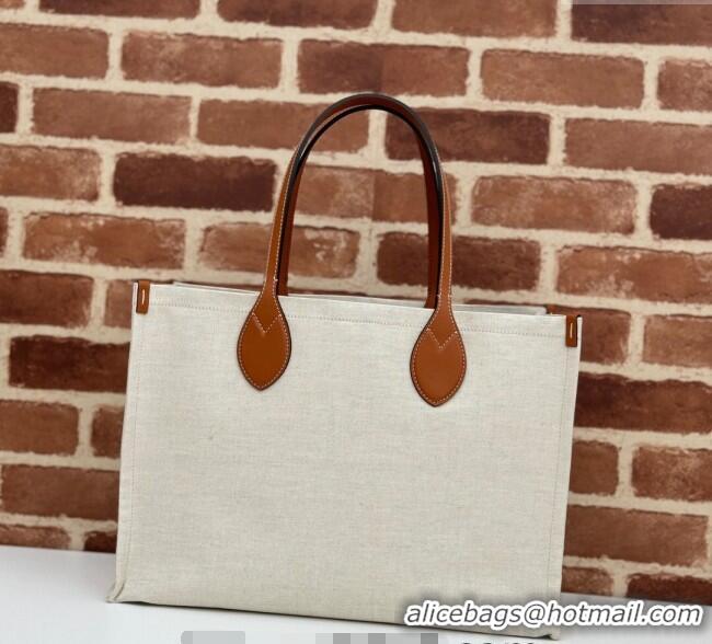 Best Price Gucci Canvas Medium Tote bag with Gucci Print 772176 Beige/Brown 2024