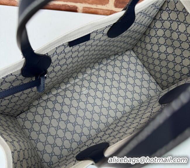 Big Discount Gucci Canvas Medium Tote bag with Gucci Print 772176 Beige/Blue 2024
