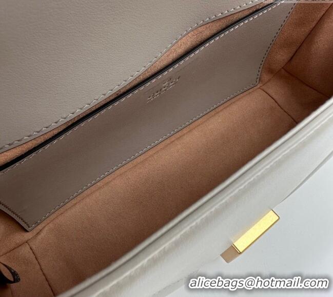 Good Looking Gucci GG Marmont Matelasse Leather Mini Bag 446744 Light Grey 2024