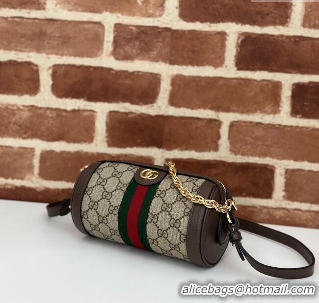 Top Grade Gucci Ophidia GG Canvas Round Mini Shoulder Bag 795208 Brown 2024