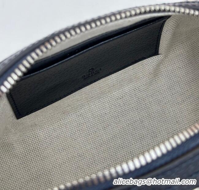 Top Quality Gucci Ophidia GG Canvas Round Mini Shoulder Bag 795208 Blue 2024