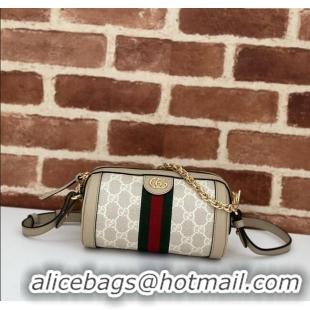 Top Grade Gucci Ophidia GG Canvas Round Mini Shoulder Bag 795208 Beige 2024