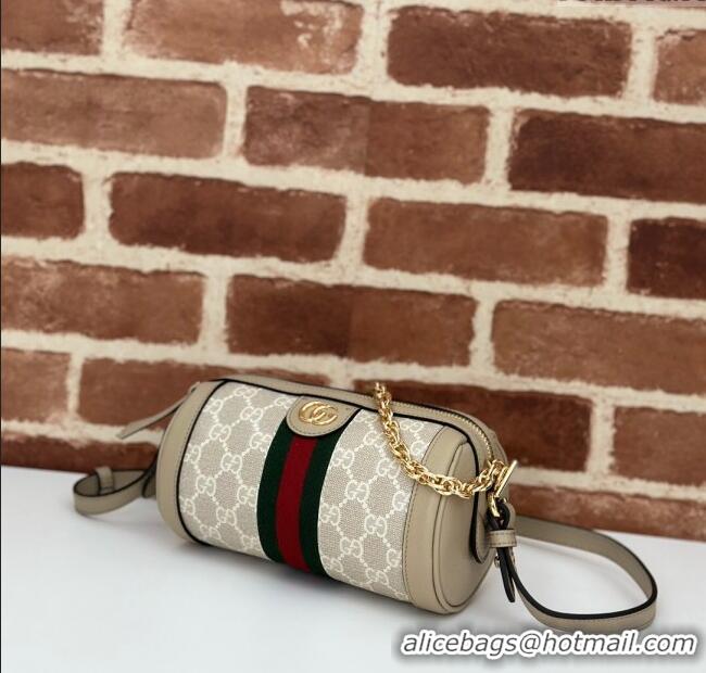 Top Grade Gucci Ophidia GG Canvas Round Mini Shoulder Bag 795208 Beige 2024