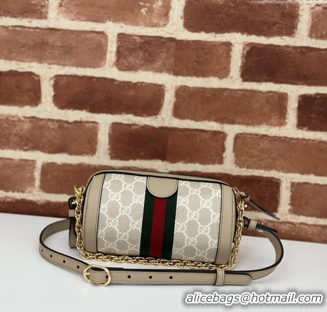 Top Grade Gucci Ophidia GG Canvas Round Mini Shoulder Bag 795208 Beige 2024