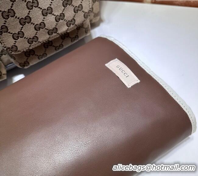 Top Quality Gucci Original GG Canvas Diaper bag 768116 Beige 2024