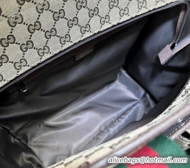 Top Quality Gucci Original GG Canvas Diaper bag 768116 Beige 2024