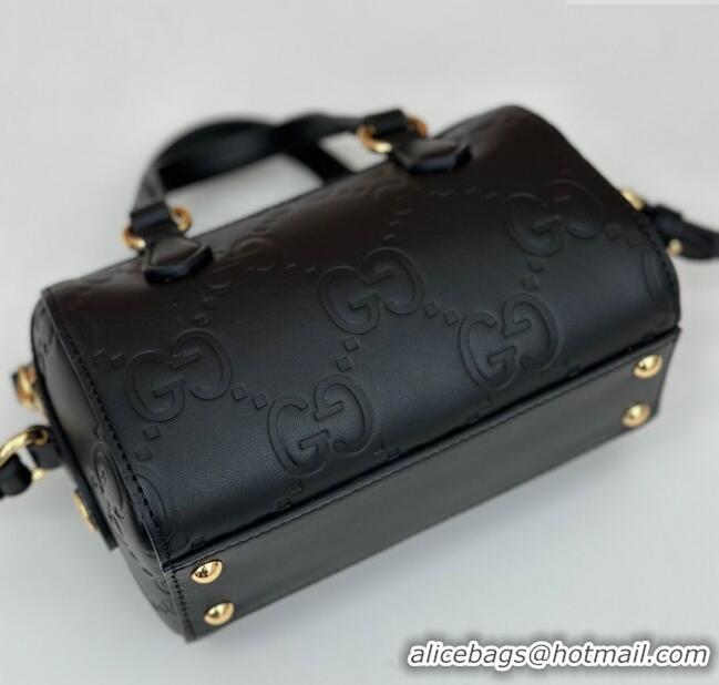 Well Crafted Gucci GG Leather Super Mini Top Handle bag 790130 Black 2024