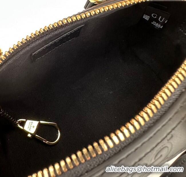 Well Crafted Gucci GG Leather Super Mini Top Handle bag 790130 Black 2024