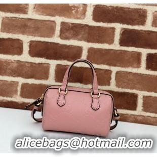 Famous Brand Gucci GG Leather Super Mini Top Handle bag 790130 Light Pink 2024