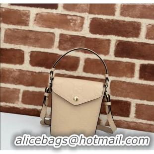 Famous Brand Gucci GG Leather Super Mini Top Handle bag 772795 Beige 2024