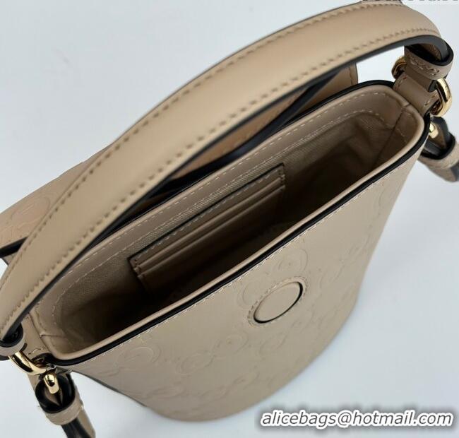 Famous Brand Gucci GG Leather Super Mini Top Handle bag 772795 Beige 2024