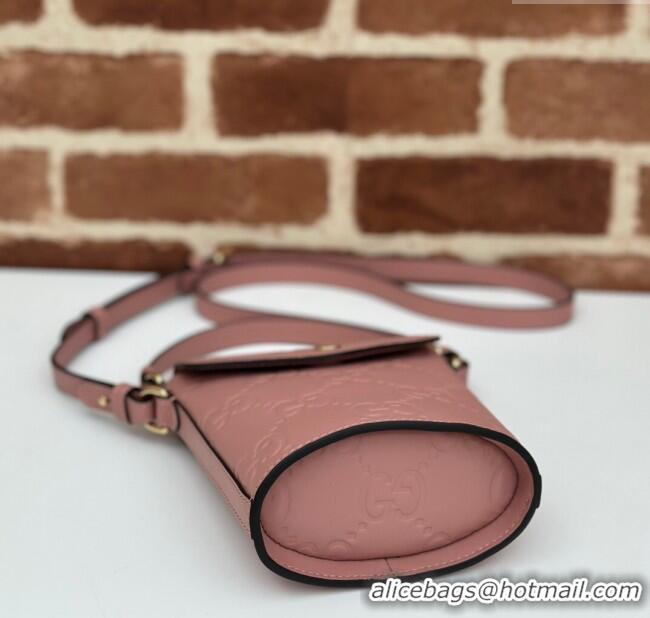 Well Crafted Gucci GG Leather Super Mini Top Handle bag 772795 Light Pink 2024