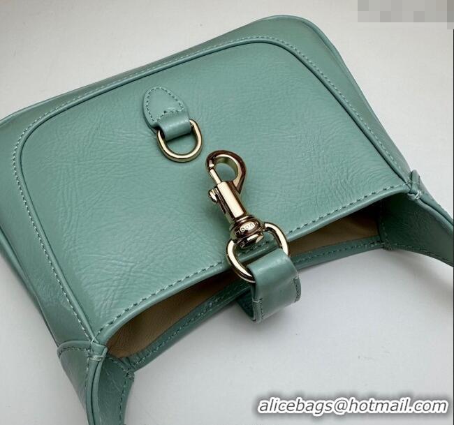 Low Cost Gucci Jackie Notte Mini Bag in Crinkled Patent Leather ‎782889 Light Green 2024