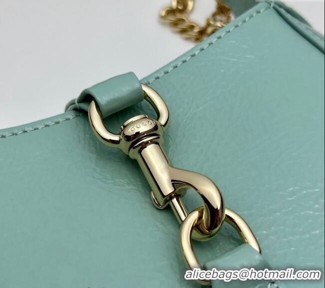 Low Cost Gucci Jackie Notte Mini Bag in Crinkled Patent Leather ‎782889 Light Green 2024