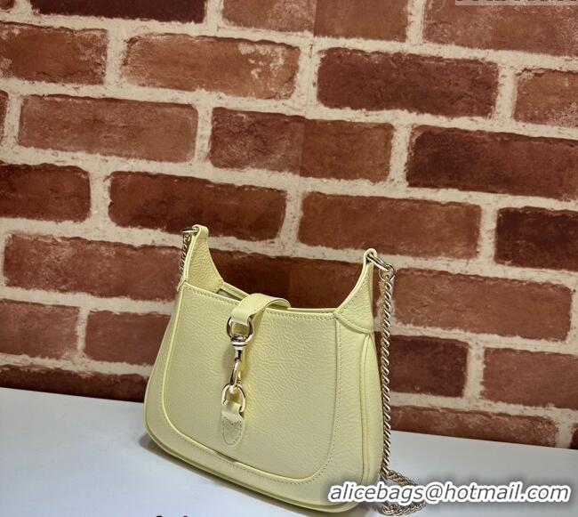 Promotional Gucci Jackie Notte Mini Bag in Crinkled Patent Leather ‎782889 Light Yellow 2024