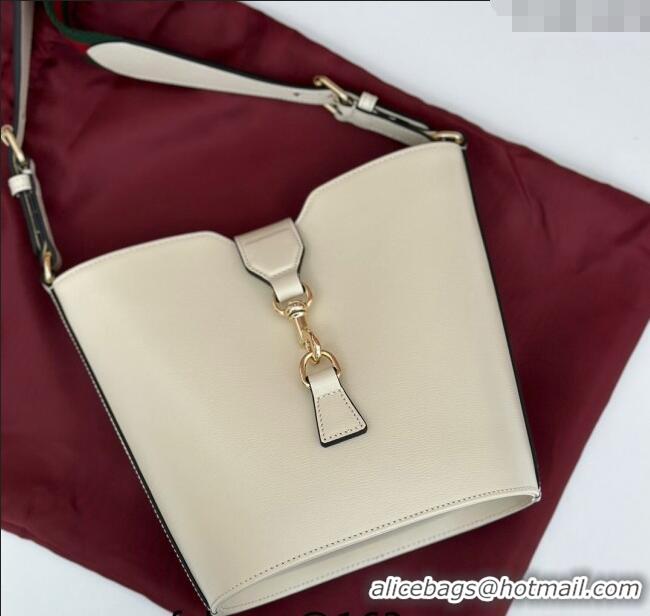 New Fashion Gucci Leather Mini Bucket Shoulder bag 782908 White 2024