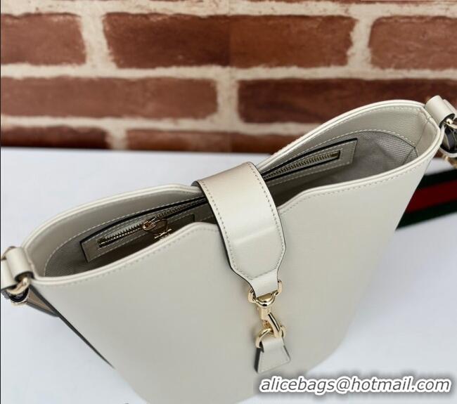 New Fashion Gucci Leather Mini Bucket Shoulder bag 782908 White 2024
