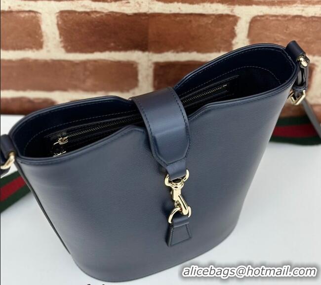 Best Price Gucci Leather Mini Bucket Shoulder bag 782908 Dark Blue 2024