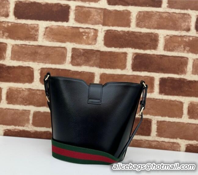 Well Crafted Gucci Leather Mini Bucket Shoulder bag 782908 Black 2024