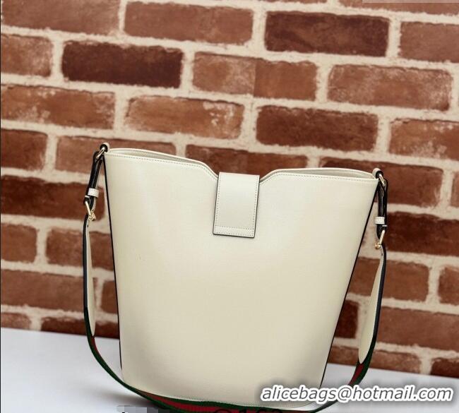 Grade Quality Gucci Leather Medium Bucket Shoulder bag 782904 White 2024