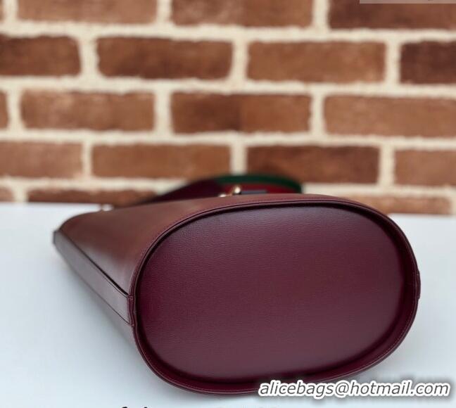 Best Price Gucci Leather Medium Bucket Shoulder bag 782904 Burgundy 2024