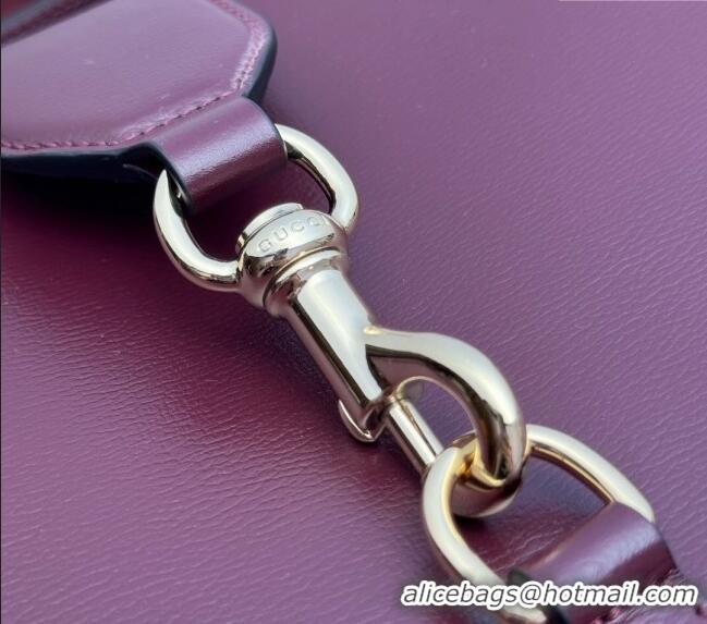 Best Price Gucci Leather Medium Bucket Shoulder bag 782904 Burgundy 2024