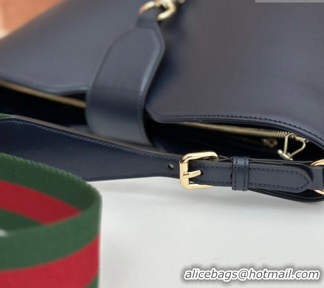 Top Design Gucci Leather Medium Bucket Shoulder bag 782904 Dark Blue 2024