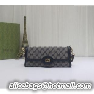 Best Price Gucci Luce GG Canvas Small Shoulder Bag 786027 Blue 2024