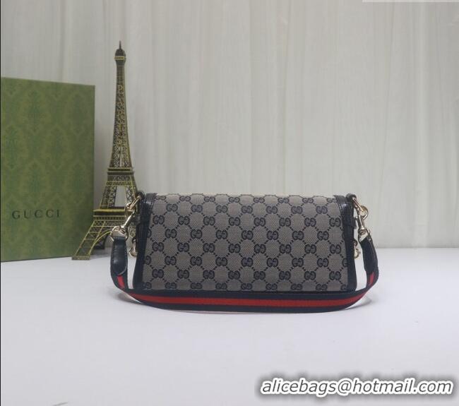 Best Price Gucci Luce GG Canvas Small Shoulder Bag 786027 Blue 2024