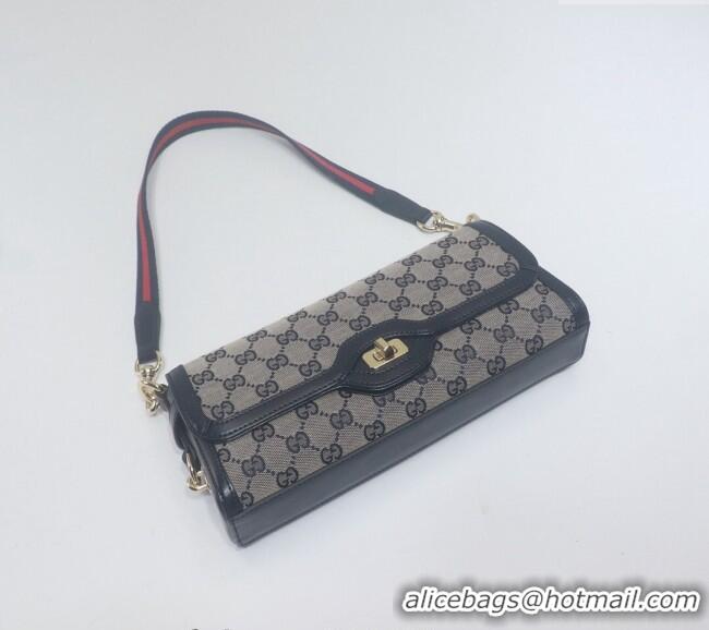 Best Price Gucci Luce GG Canvas Small Shoulder Bag 786027 Blue 2024
