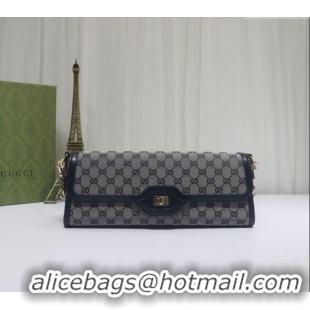 Well Crafted Gucci Luce GG Canvas Medium Shoulder Bag 786022 Blue 2024