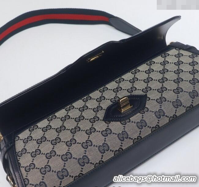 Well Crafted Gucci Luce GG Canvas Medium Shoulder Bag 786022 Blue 2024