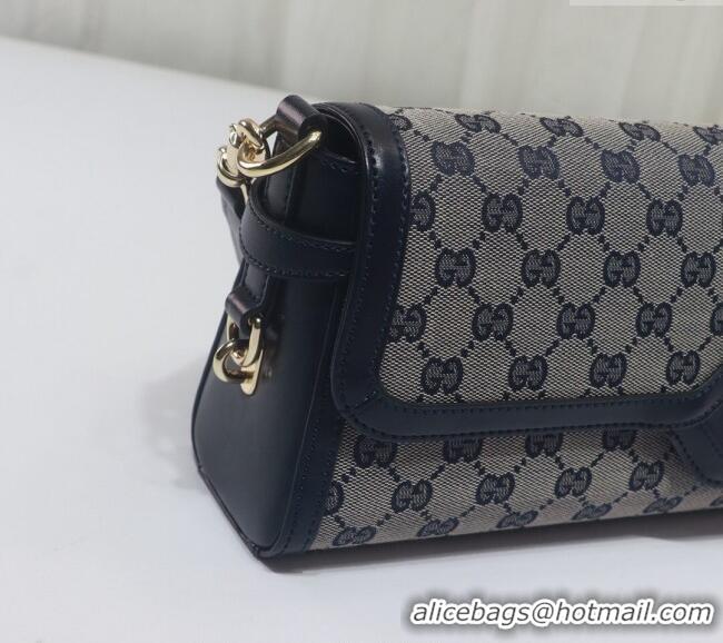 Well Crafted Gucci Luce GG Canvas Medium Shoulder Bag 786022 Blue 2024