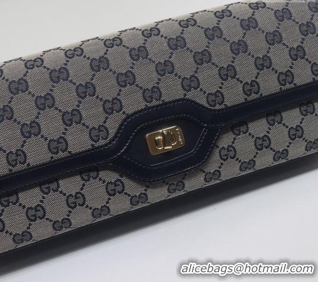Well Crafted Gucci Luce GG Canvas Medium Shoulder Bag 786022 Blue 2024