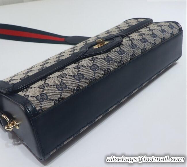 Well Crafted Gucci Luce GG Canvas Medium Shoulder Bag 786022 Blue 2024