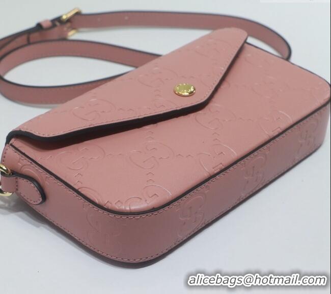 Well Crafted Gucci GG Leather Super Mini Shoulder Bag 772794 Light Pink 2024