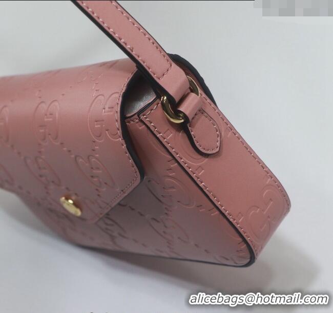 Well Crafted Gucci GG Leather Super Mini Shoulder Bag 772794 Light Pink 2024