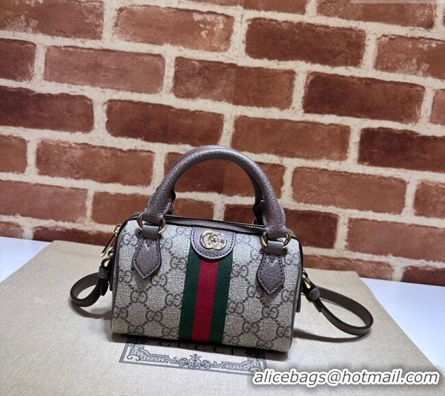 Best Quality Gucci Ophidia GG Canvas Super Mini bag 781490 Beige/Brown 2024