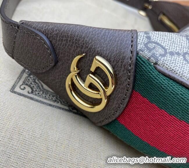 Best Quality Gucci Ophidia GG Canvas Mini Hobo Bag 658551 Beige/Brown 2024