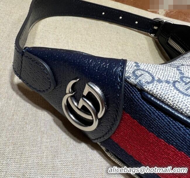 Buy Inexpensive Gucci Ophidia GG Canvas Mini Hobo bag 658551 Beige/Blue 2024