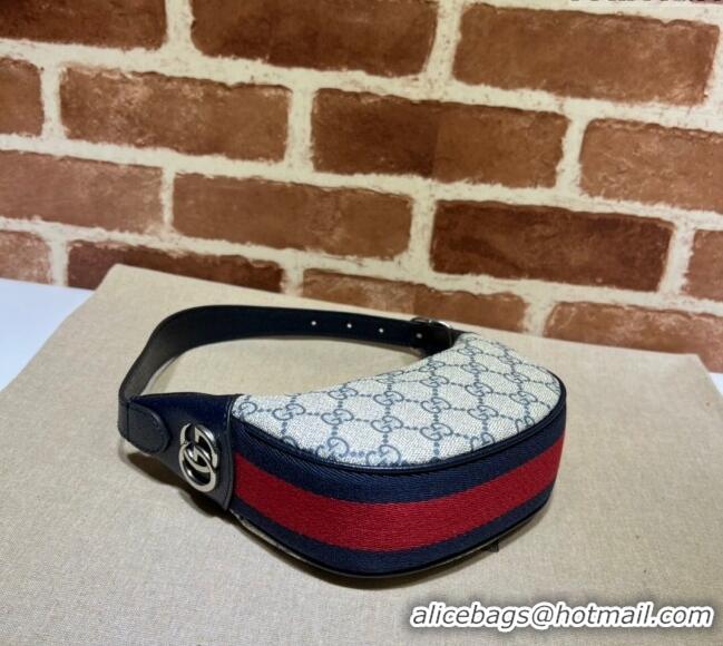 Buy Inexpensive Gucci Ophidia GG Canvas Mini Hobo bag 658551 Beige/Blue 2024