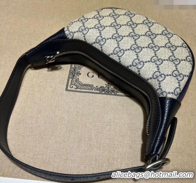 Buy Inexpensive Gucci Ophidia GG Canvas Mini Hobo bag 658551 Beige/Blue 2024